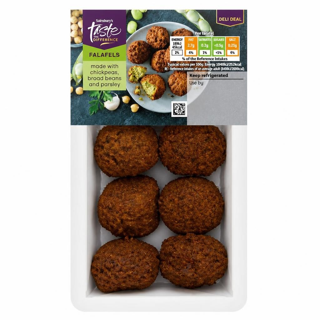 Sainsbury's Falafels Summer Edition, Taste the Difference 144g