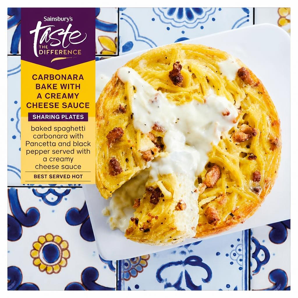 Sainsbury's 440g Carbonara Bake with a Creamy Cheese Sauce Sharing Plates, Taste the Difference