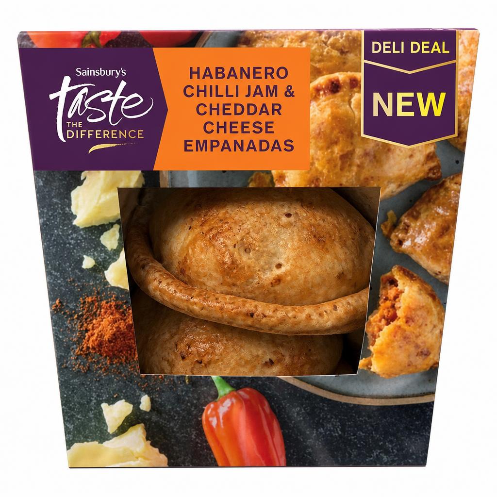 Sainsbury's 100g Habanero Chilli Jam & Cheddar Cheese Empanadas, Taste the Difference