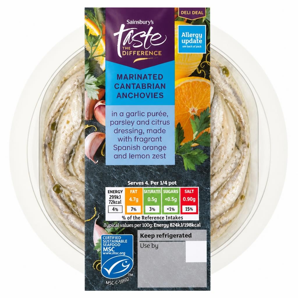 Sainsbury's Marinated Anchovies, Taste the Difference 145g