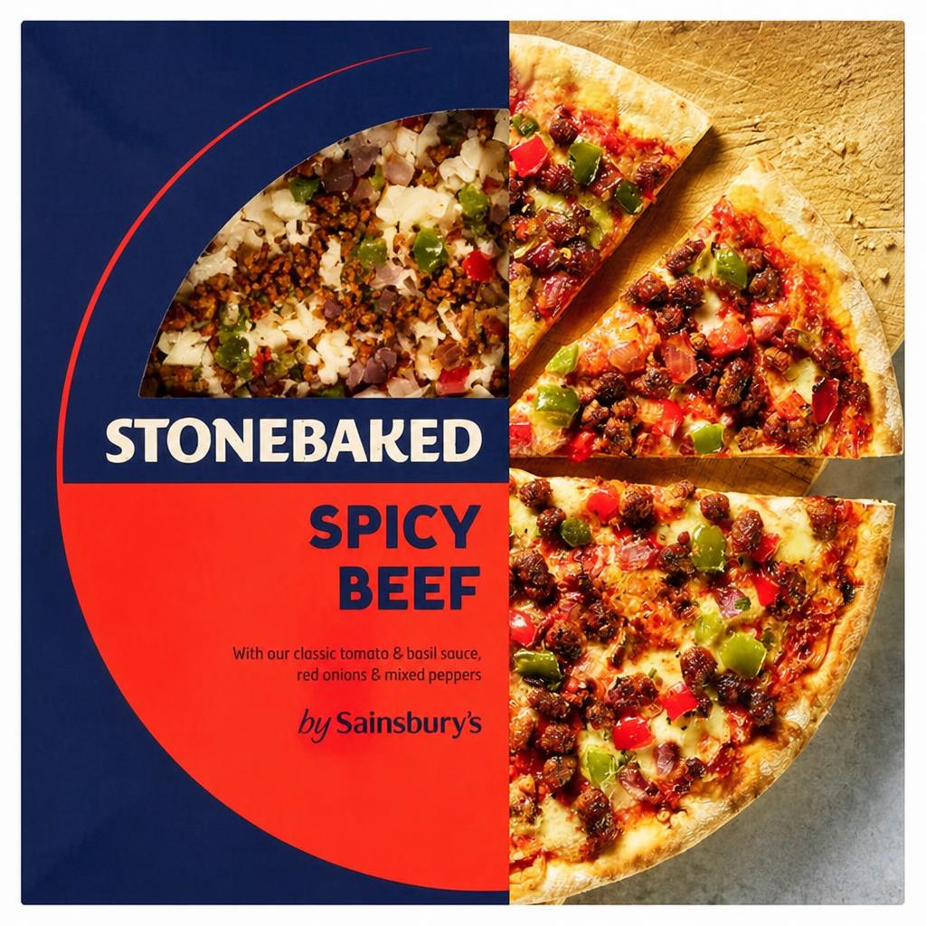 Sainsbury's Stonebaked 310g Spicy Beef Pizza