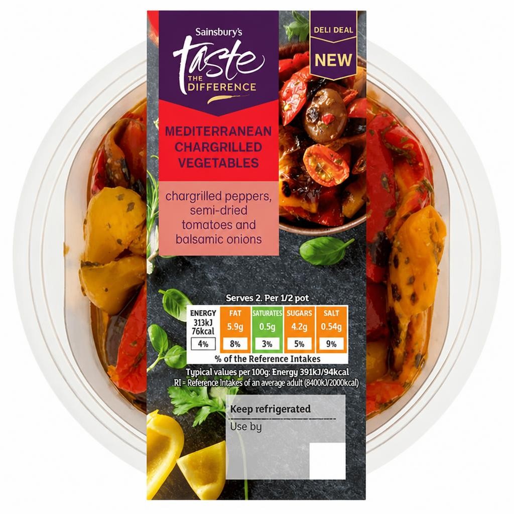 Sainsbury's Taste the Difference Mediterranean Chargrilled Vegetables 160g
