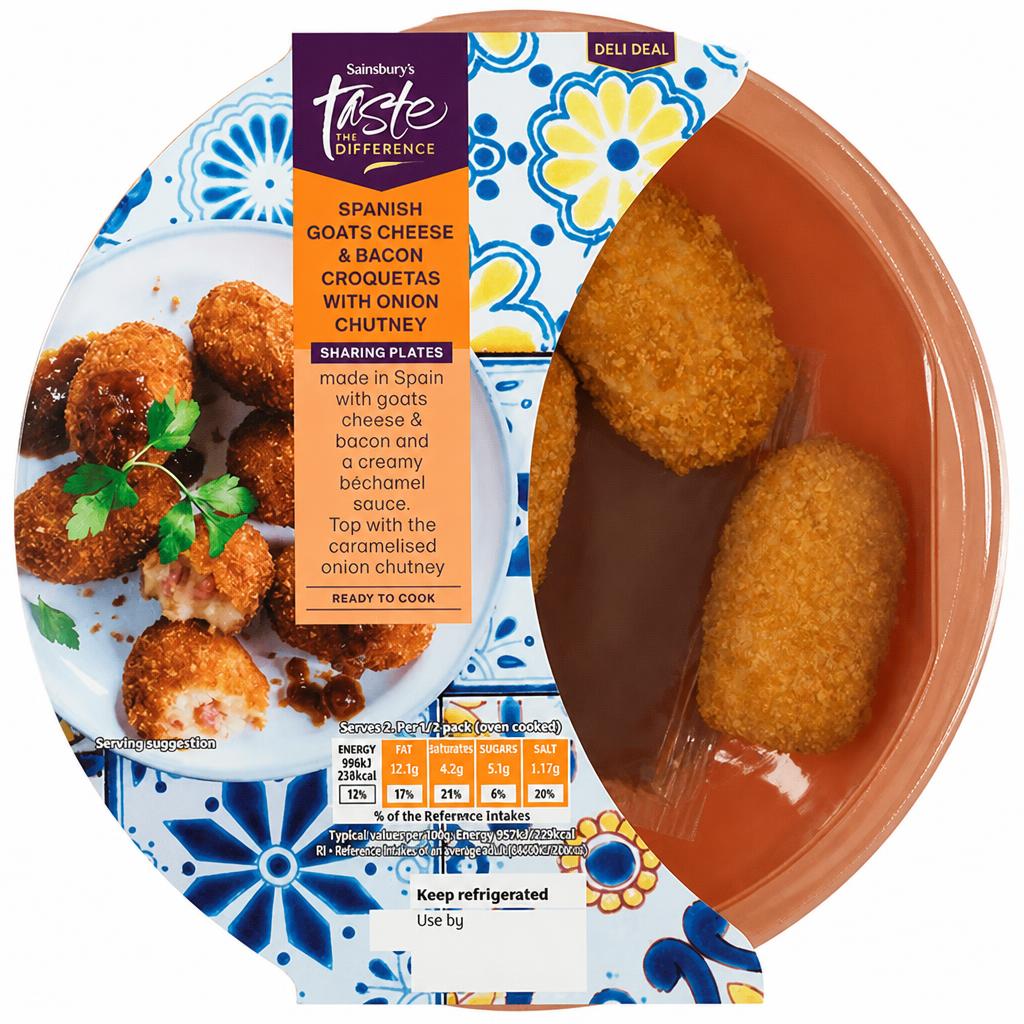 Sainsbury's 190g Spanish Goats Cheese & Bacon Croquetas, Taste the Difference