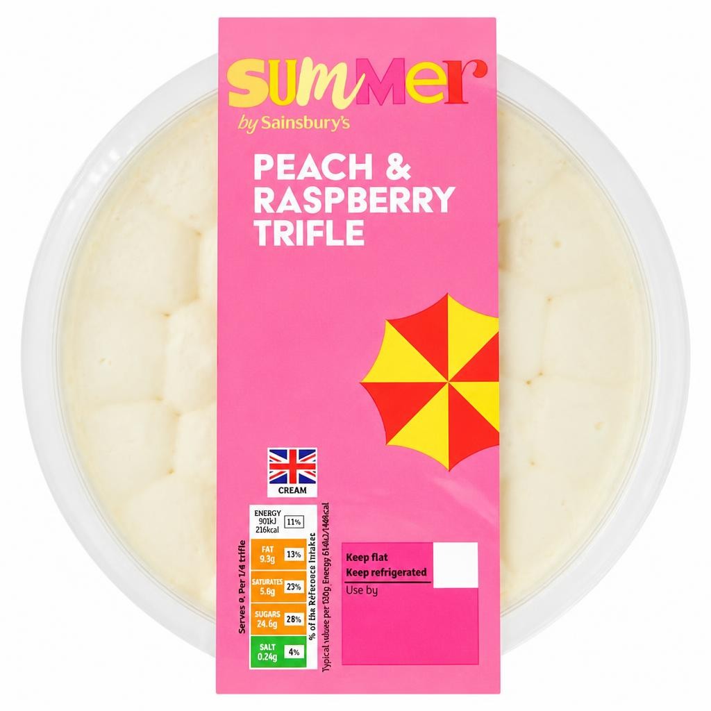 Sainsbury's 600g Peach & Raspberry Summer Trifle