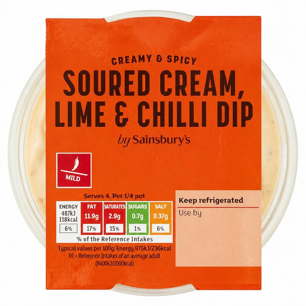Sainsbury's 200g Creamy & Spicy Soured Cream, Lime & Chilli Dip