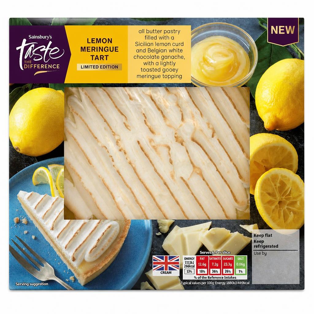 Sainsbury's 355g Lemon Meringue Tart, Taste the Difference, Limited Edition