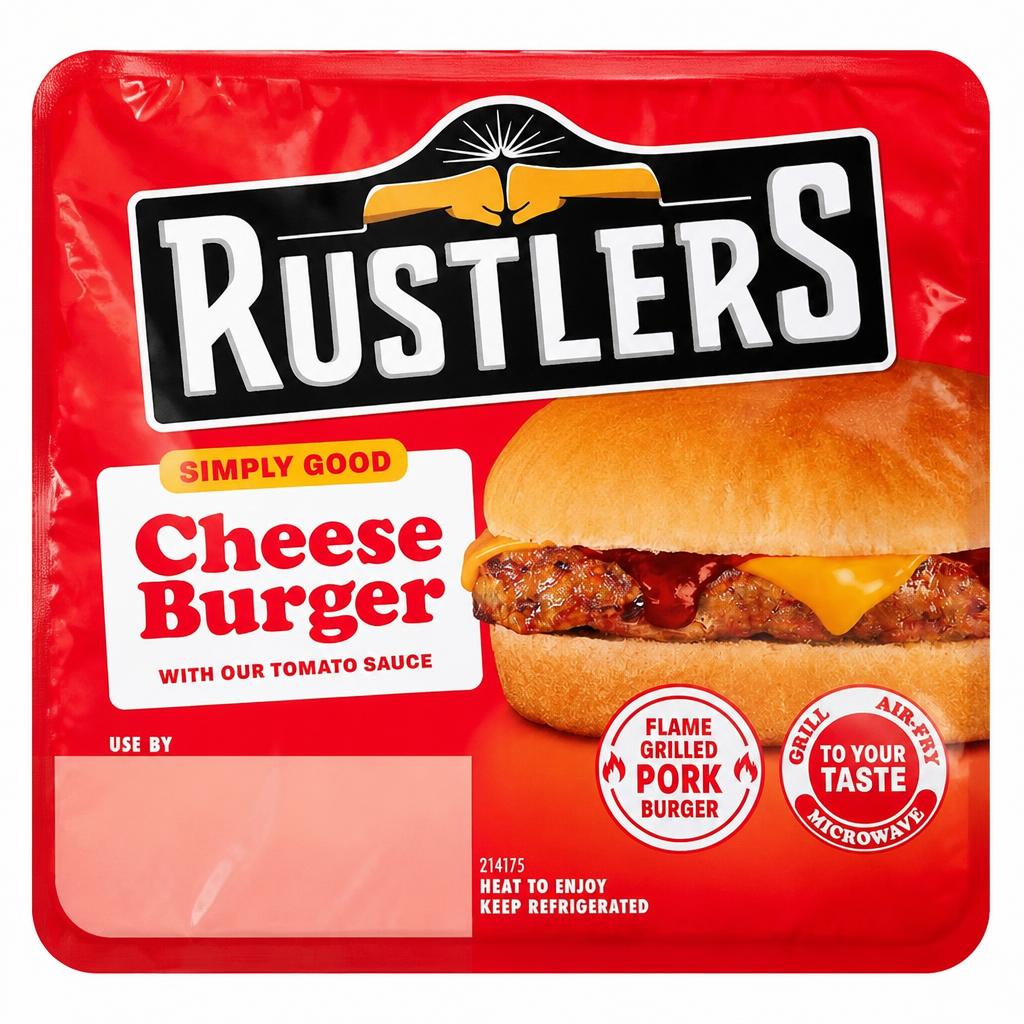 Rustlers Simply Good 111g Cheese Burger