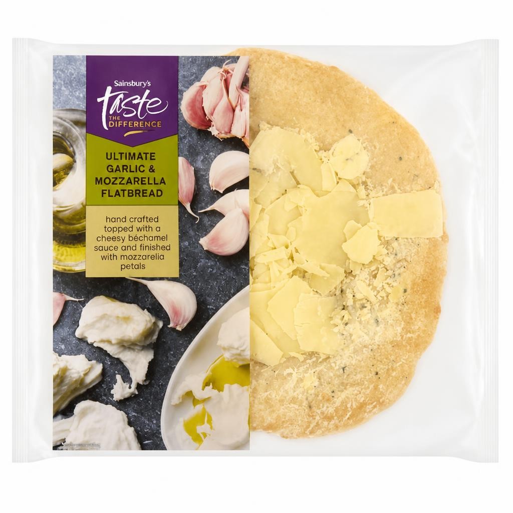 Sainsbury's 310g Ultimate Garlic & Mozzarella Flatbread, Taste the Difference