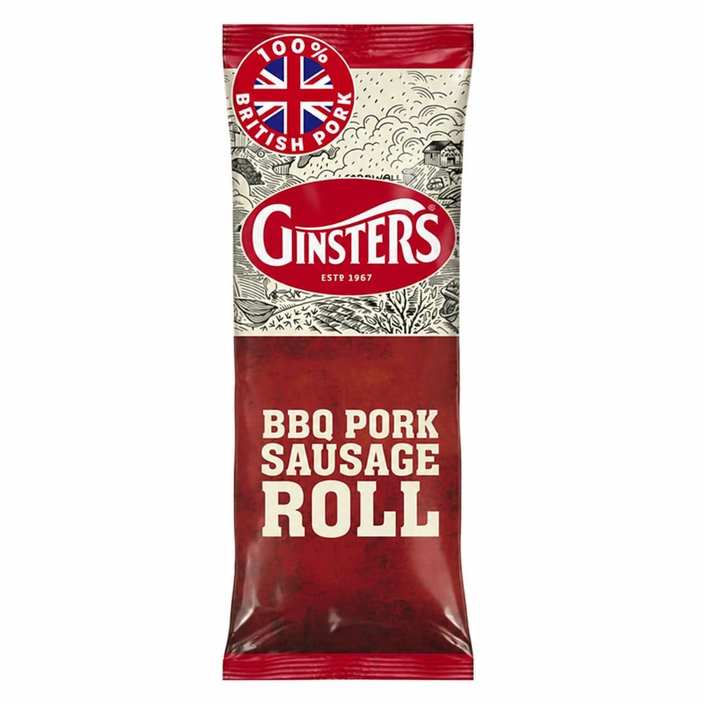 Ginsters 130g BBQ Pork Sausage Roll, Limited Edition