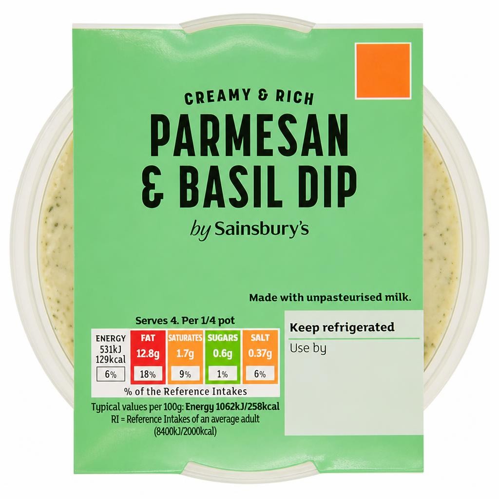 Sainsbury's 200g Parmesan & Basil Dip
