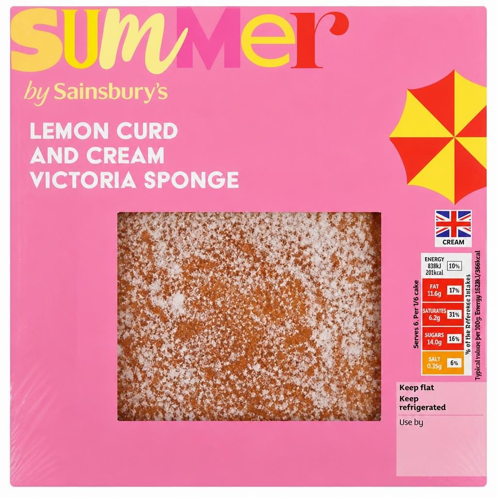 Sainsbury's 312g Lemon Curd & Cream Victoria Sponge