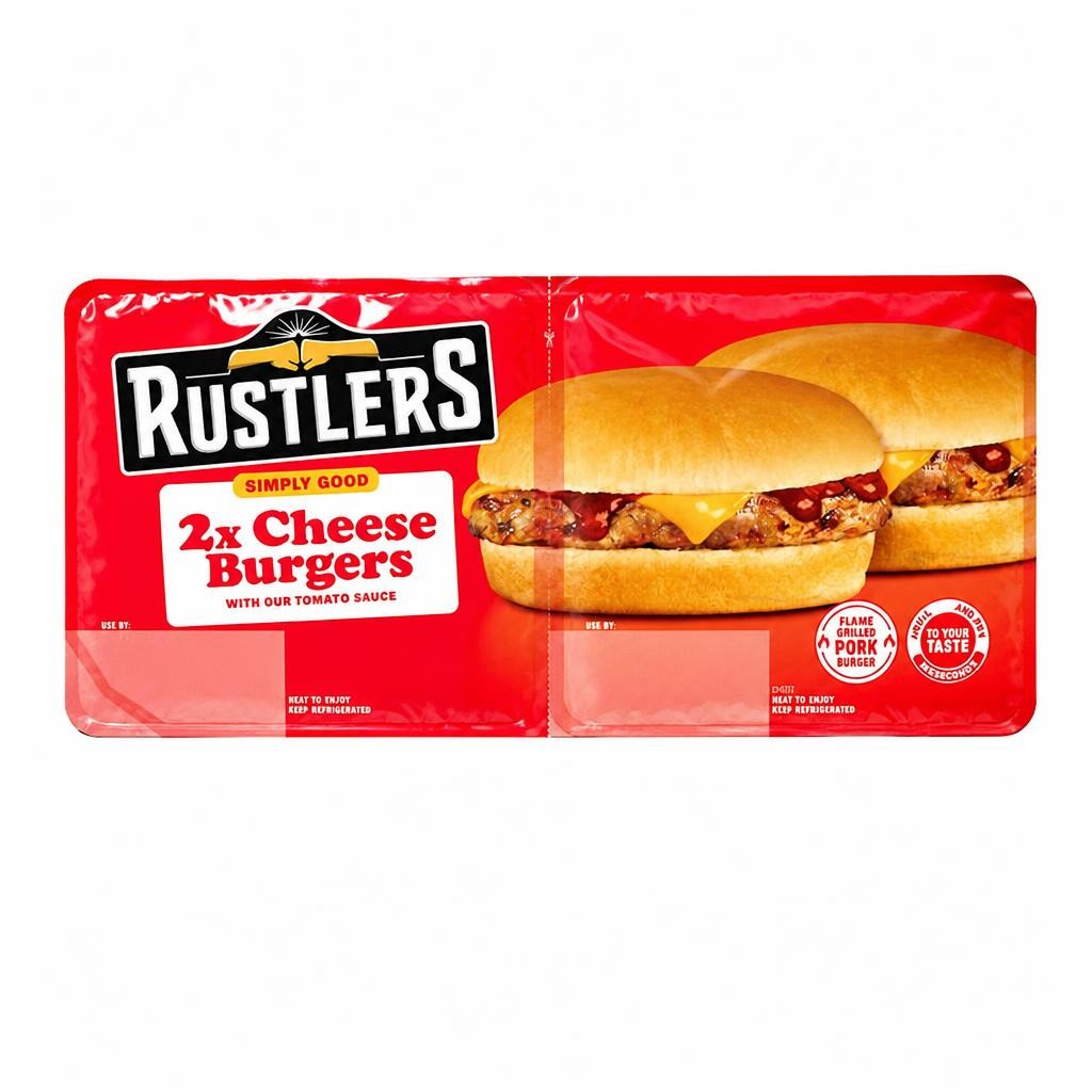 Rustlers 2 x Cheese Burgers 222g