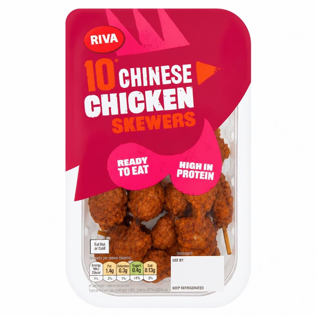 Riva 10 Chinese Chicken Skewers 100g
