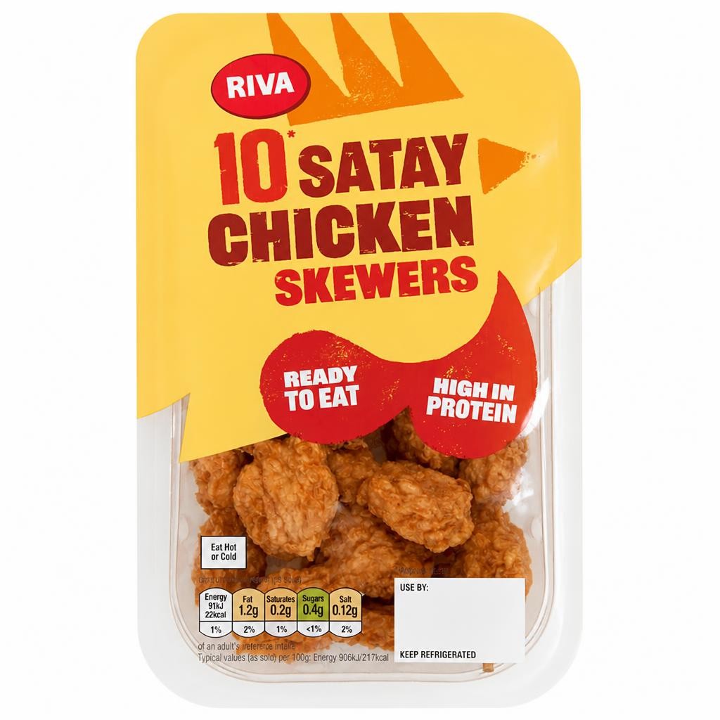 Riva 10 Satay Chicken Skewers 100g