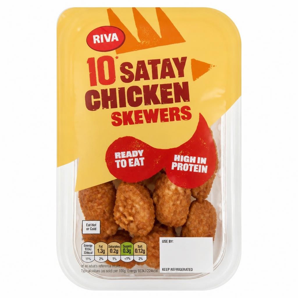 Riva 10 Satay Chicken Skewers 100g