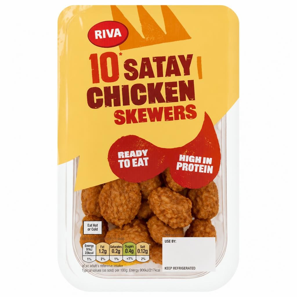 Riva 10 Satay Chicken Skewers 100g