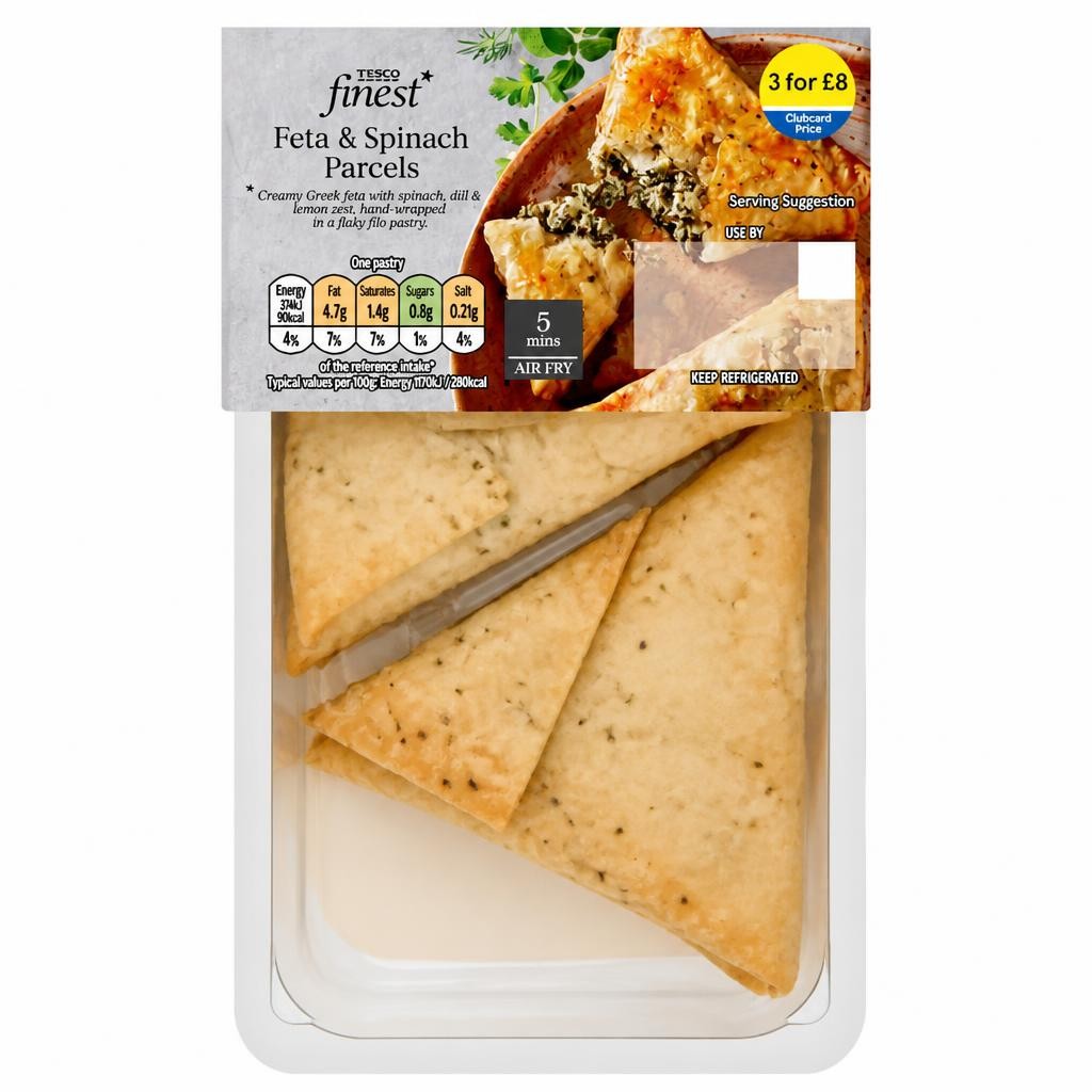 Tesco Finest Feta & Spinach Parcels 128g
