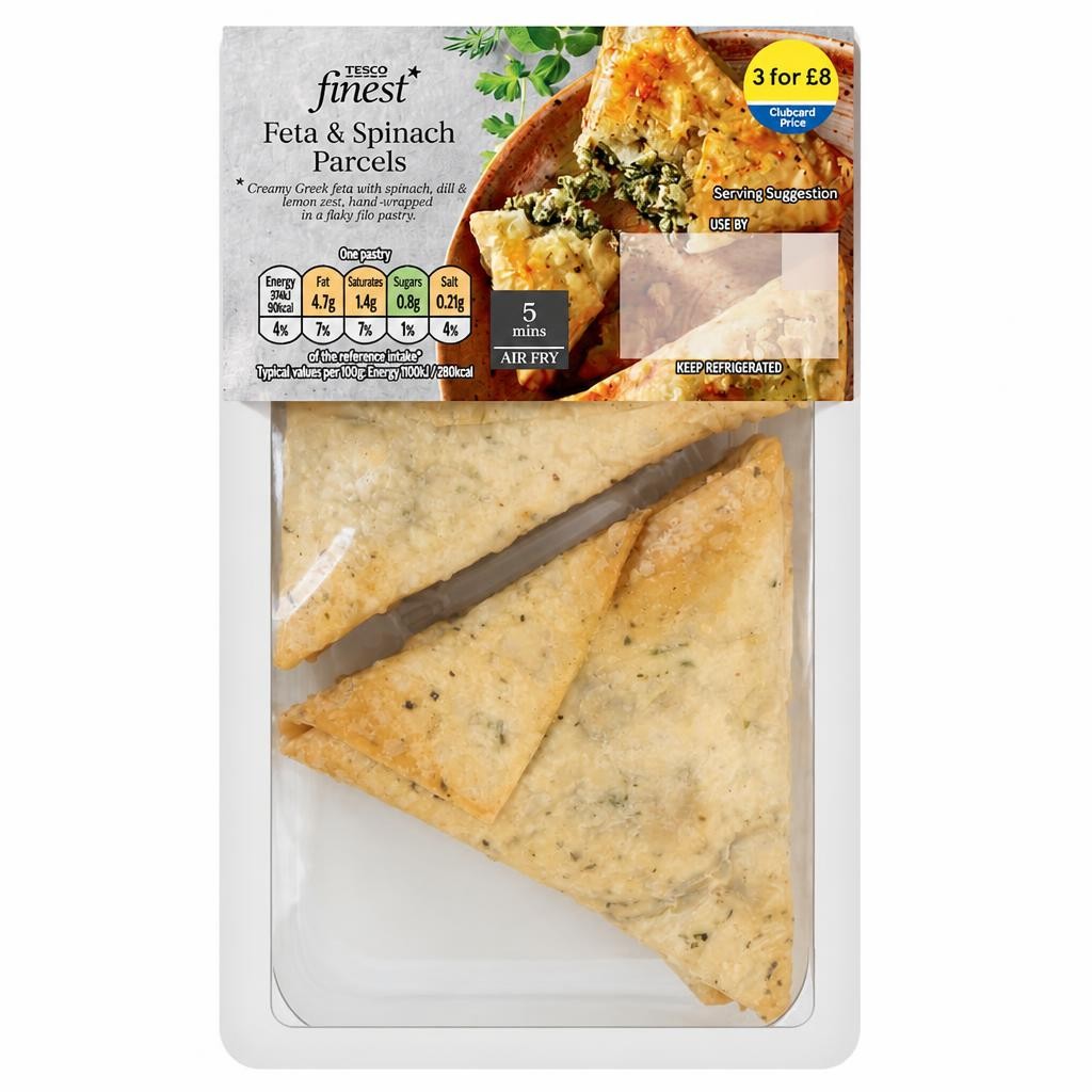 Tesco Finest Feta & Spinach Parcels 128g