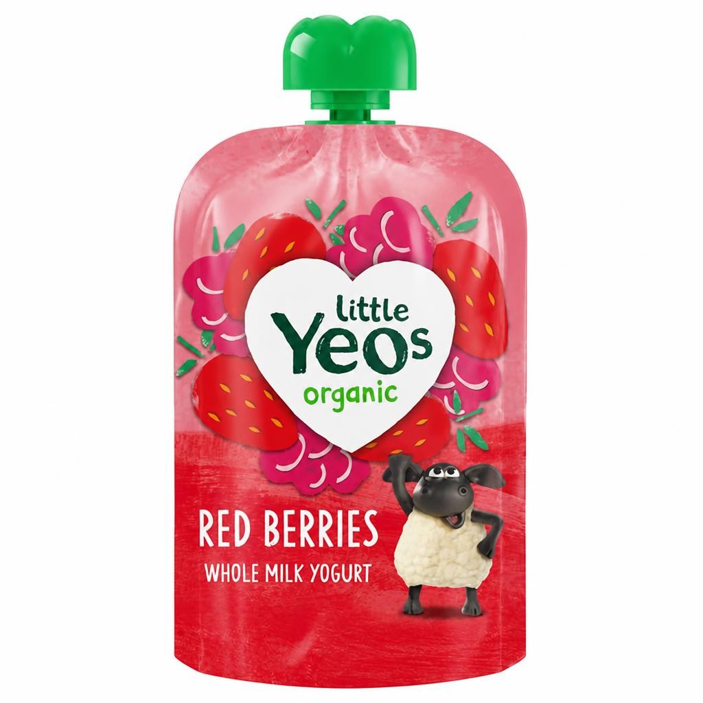 Yeo Valley Organic Little Yeos Red Berries Kids Yogurt Pouch 90g