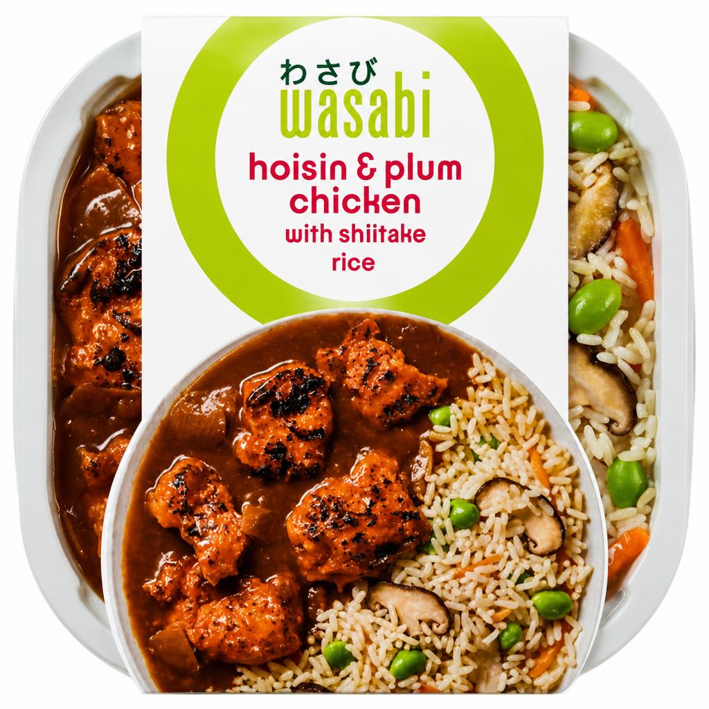 Wasabi 400g Shiitake Rice Hoisin & Plum Chicken Ready Meal