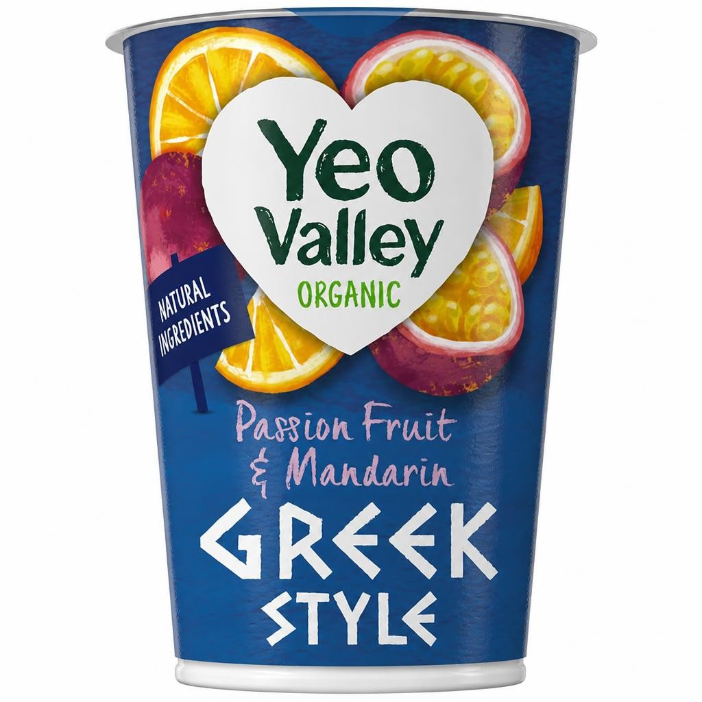 Yeo Valley Organic 450g Passion Fruit & Mandarin Greek Style Yogurt