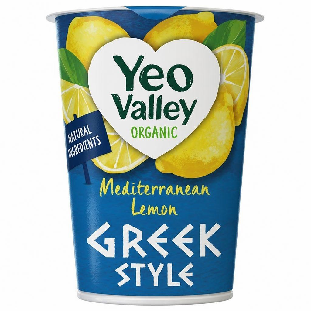 Yeo Valley Organic 450g Mediterranean Lemon Greek Style Yogurt