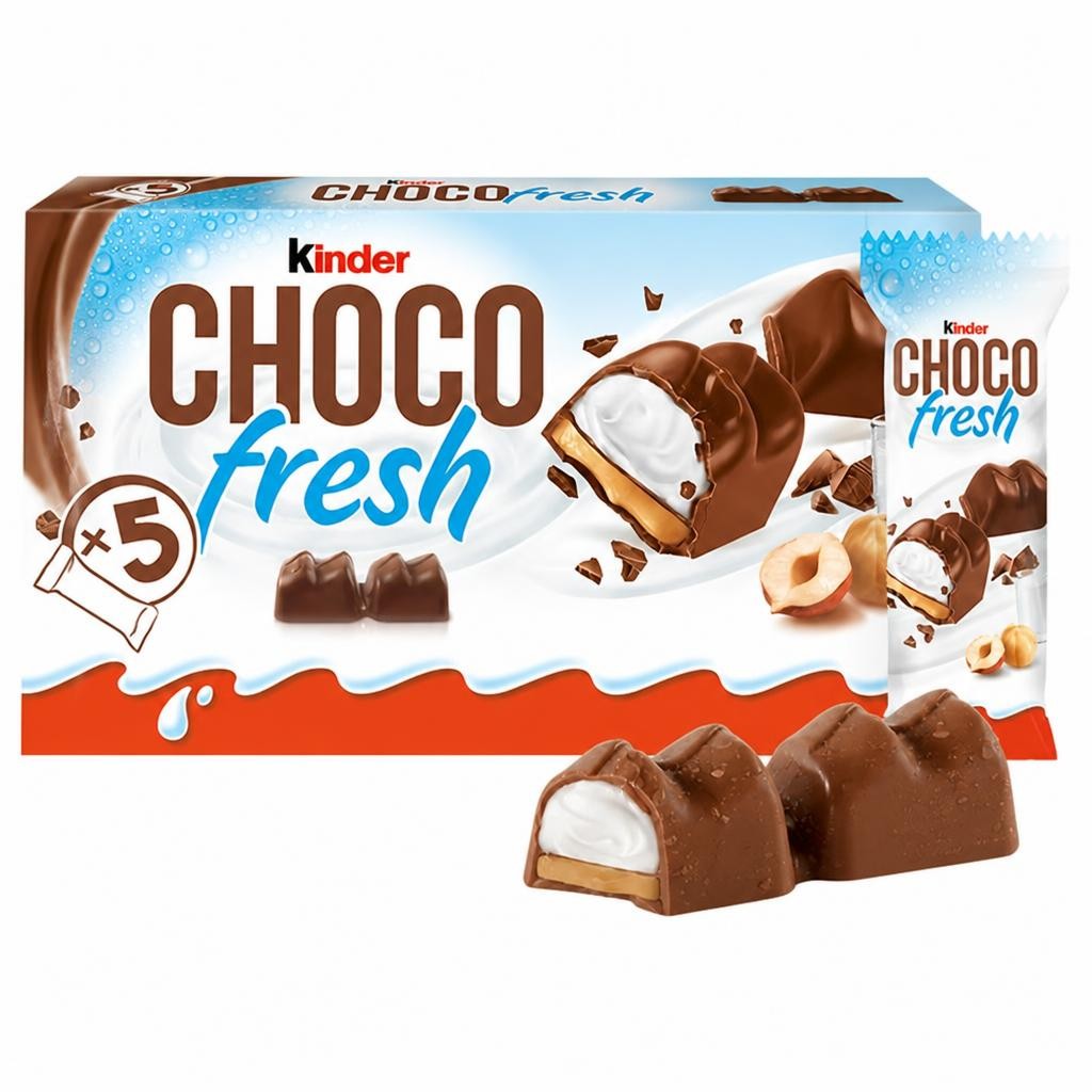 Kinder Choco Fresh 5 x 20.5g Milk Chocolate & Hazelnut Chilled Snack