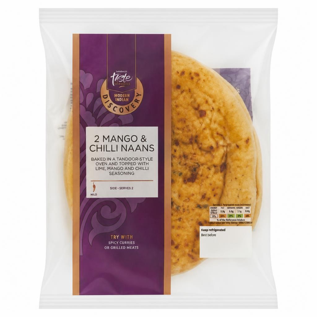 Sainsbury's Taste the Difference 2 Mango & Chilli Naans