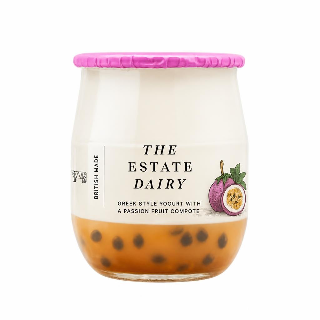 The Estate Dairy 125g Passion Fruit Compote Greek Style Yogurt