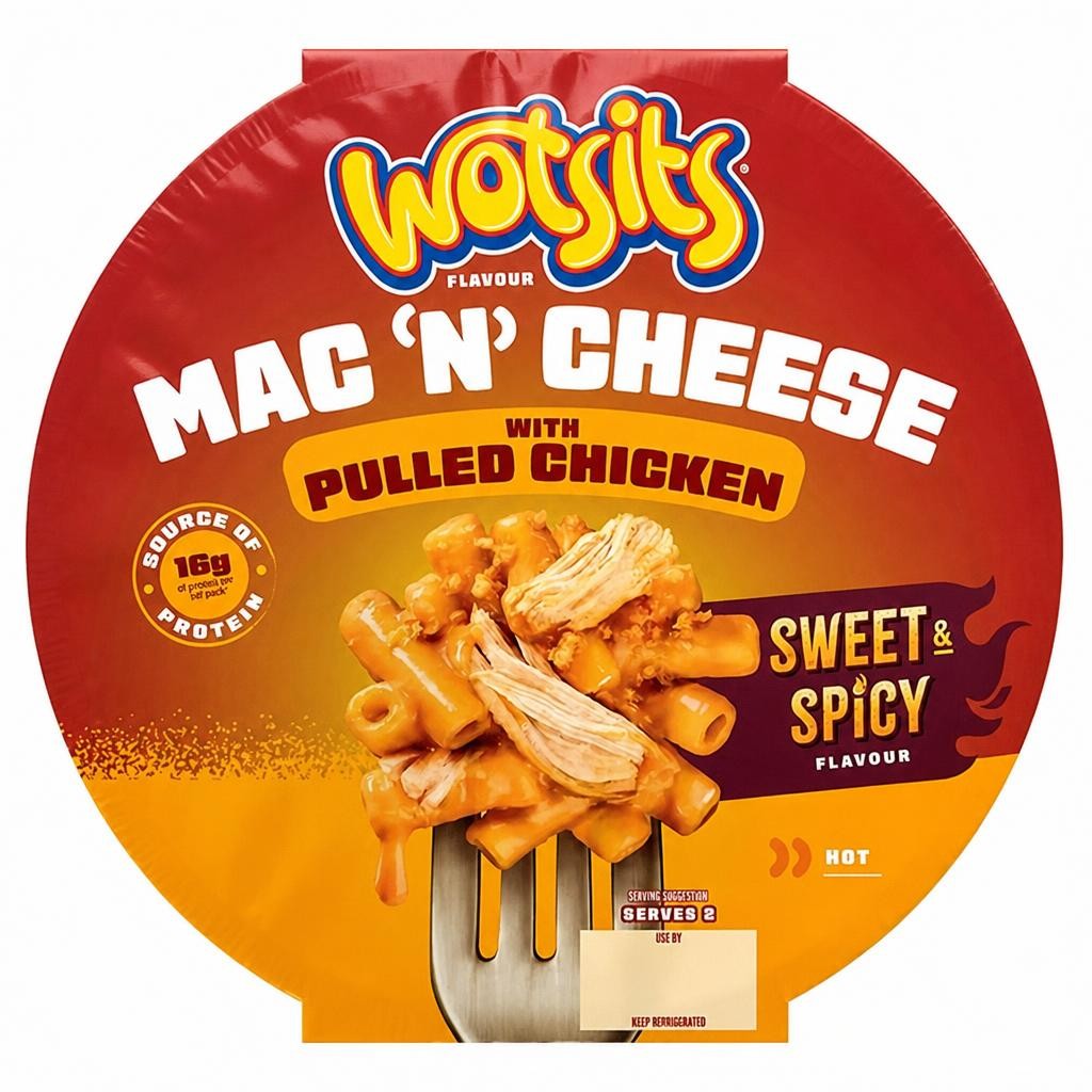 Wotsits 375g Mac 'n' Cheese with Sweet & Spicy Pulled Chicken