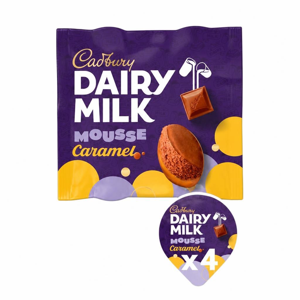 Cadbury Dairy Milk 4 x 60g Caramel Mousse