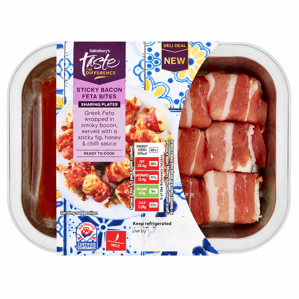 Sainsbury's 200g Sticky Bacon Feta Bites, Taste the Difference