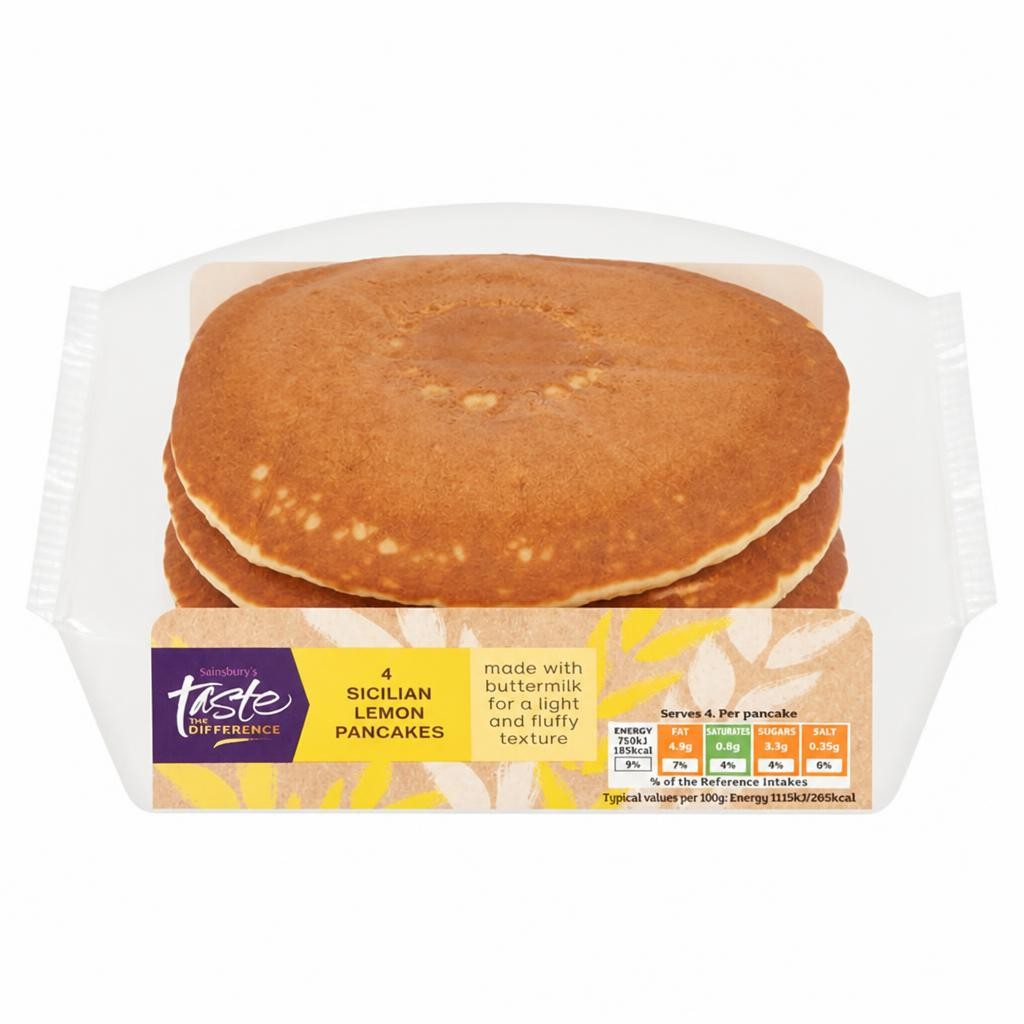 Sainsbury's Sicilian Lemon Pancakes, Taste the Difference x4