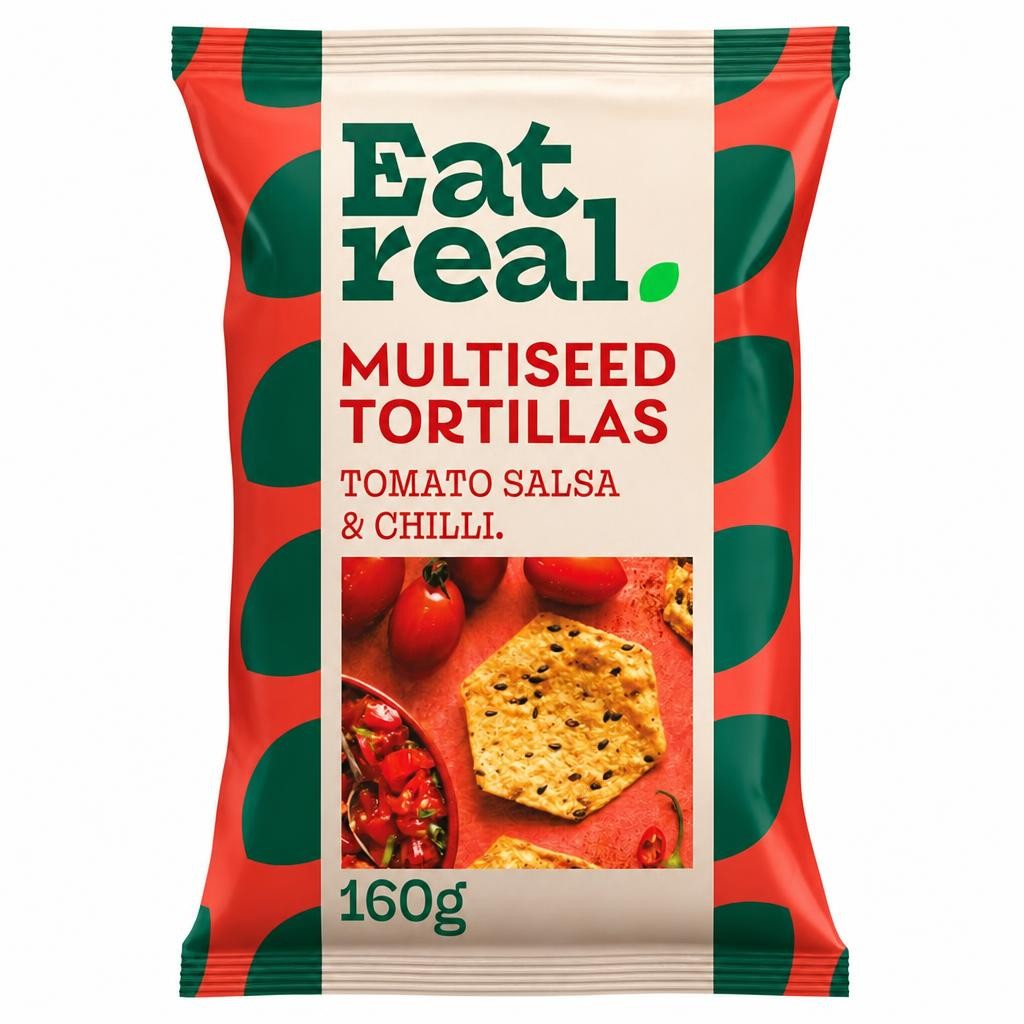 Eat Real Smoky Tomato Salsa  Multiseed Tortilla Chips 160g