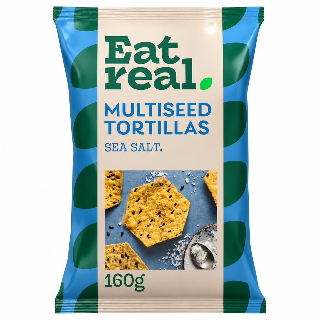 Eat Real Sea Salt Multiseed Tortilla Chips 160g