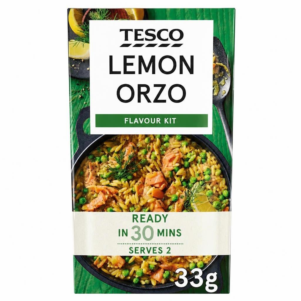 Tesco Lemon Orzo Flavour Kit 33g