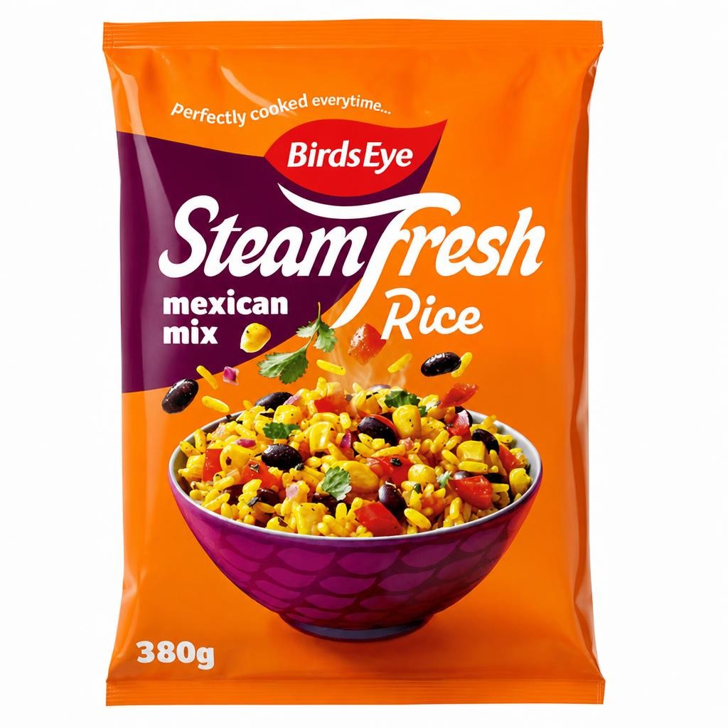Birds Eye Steamfresh 2 x Mexican Mix Rice Steam Bags 380g