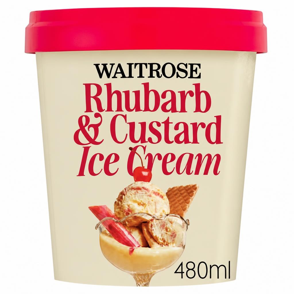 Waitrose Rhubarb & Custard Ice Cream