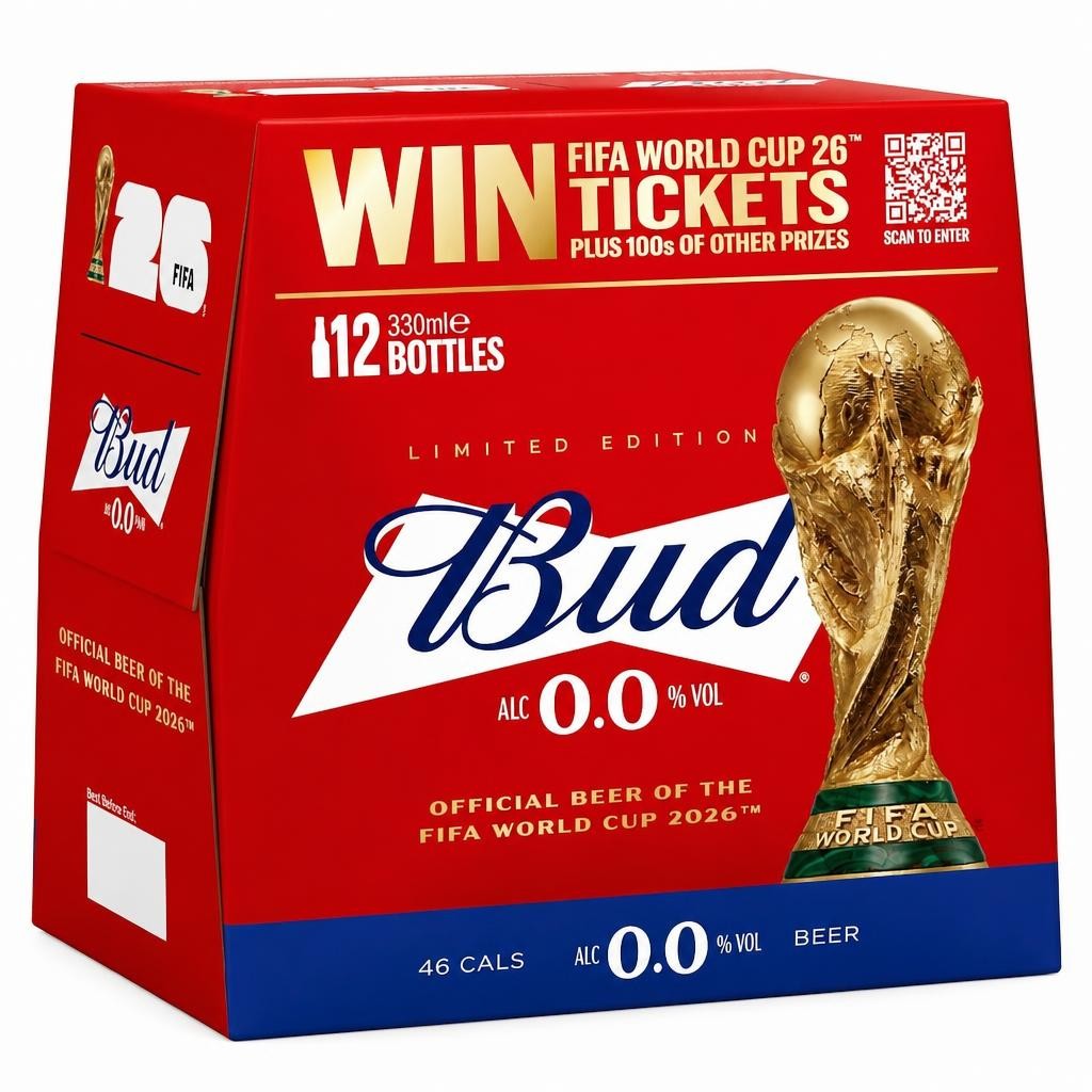 Budweiser 0.0% Alcohol Free Beer 12x330ml