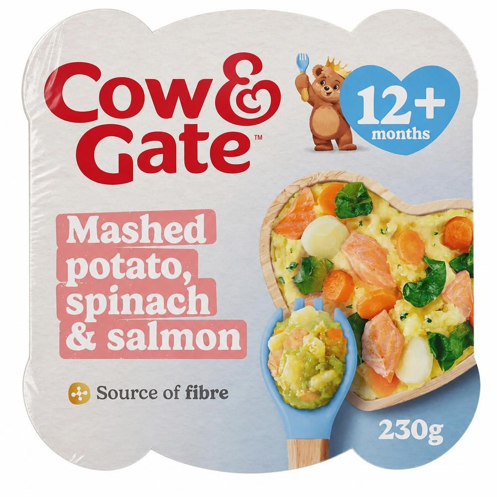 Cow & Gate Mashed potato with Spinach and Salmon 230g