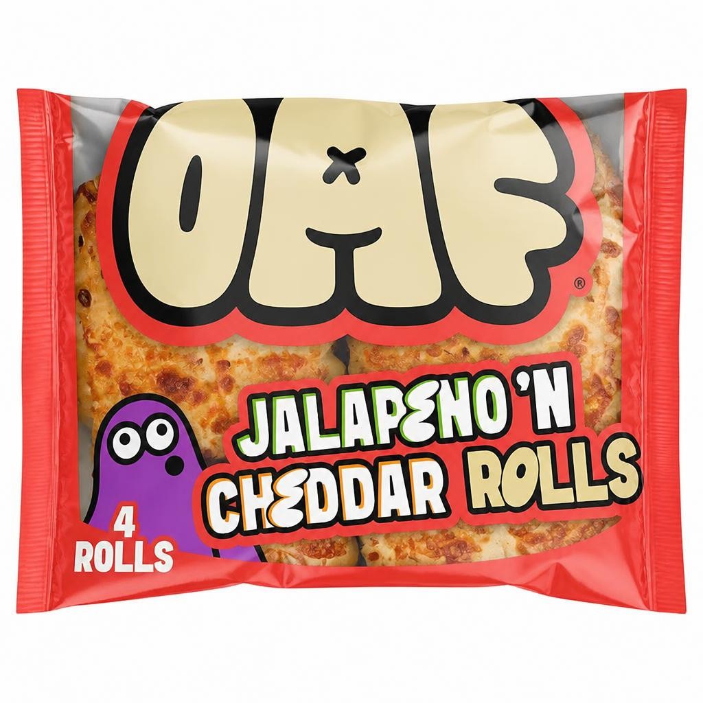 OAF Gluten Free 4 Jalapeno & Cheddar Rolls