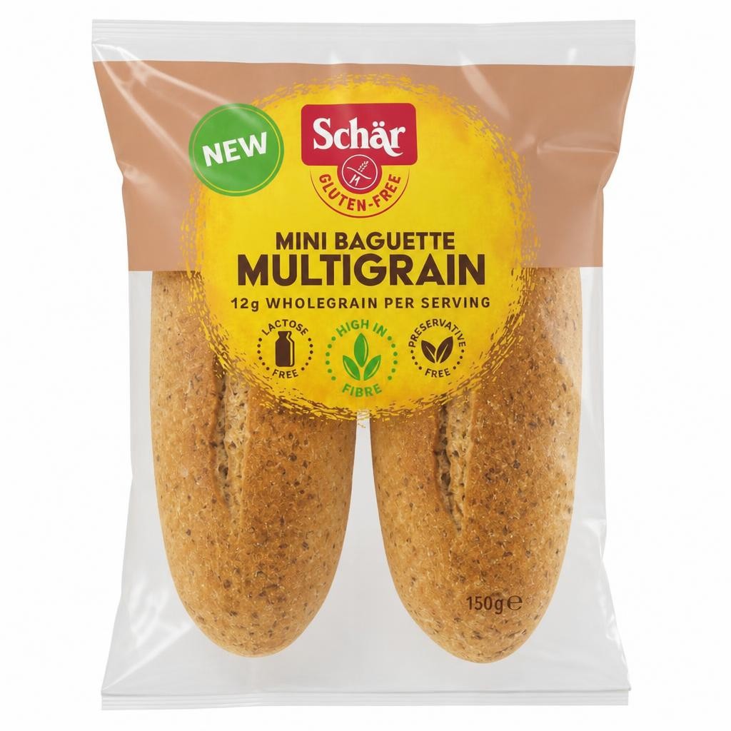 SCHAR GLUTEN FREE MINI BAGUETTE MULTIGRAIN 150g