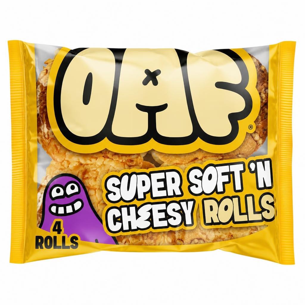 OAF Gluten Free 4 Extra Cheesy Rolls