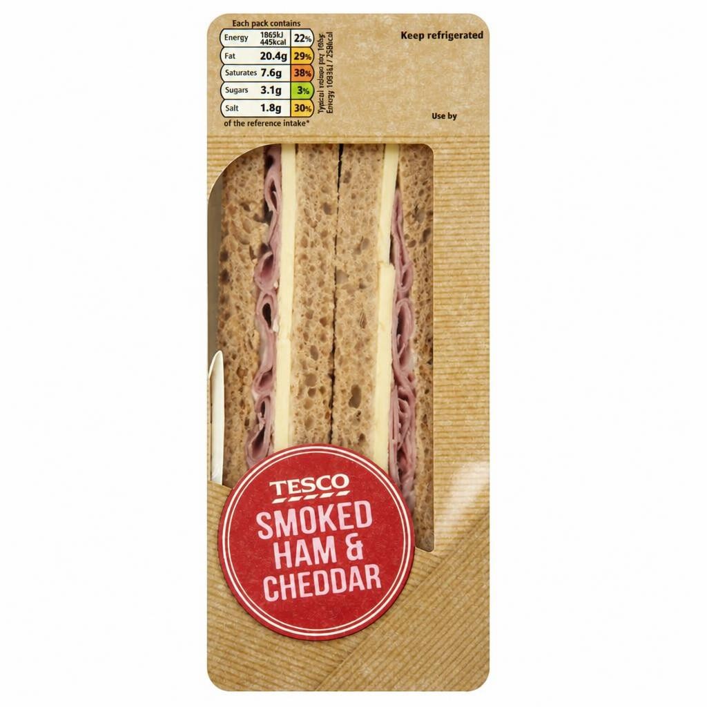 Tesco Smoked Ham & Cheddar Sandwich