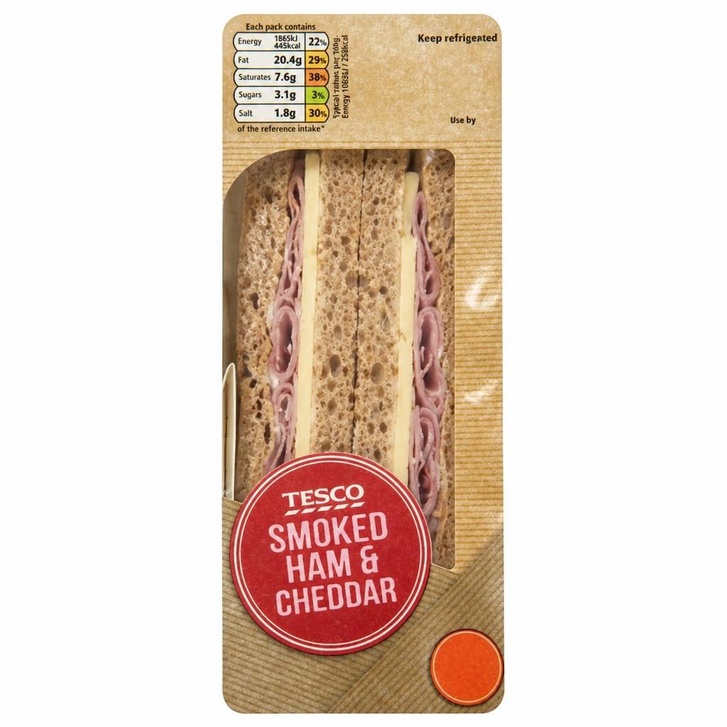 Tesco Smoked Ham & Cheddar Sandwich