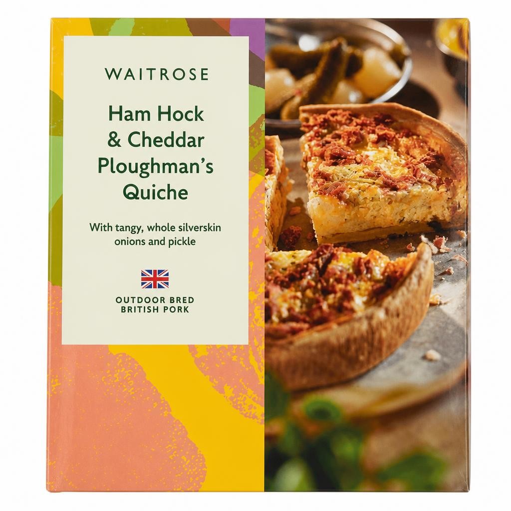 Waitrose Ham Hock & Cheddar Ploughman's Quiche