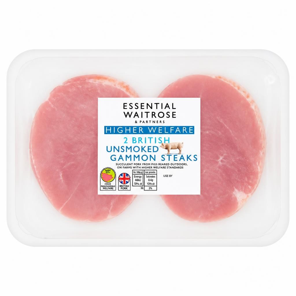 Essential 2 British Unsmoked Gammon Steaks