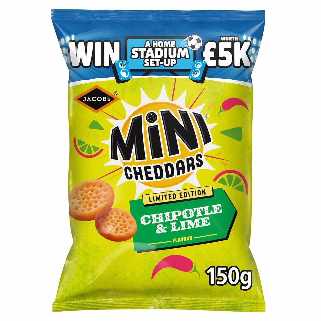 Jacob's Mini Cheddars Chipotle & Lime Baked Snack Biscuits 150g