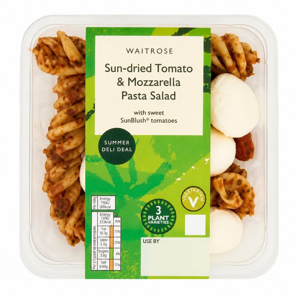 Waitrose Summer Sundried Tomato & Mozzarella Pasta Salad