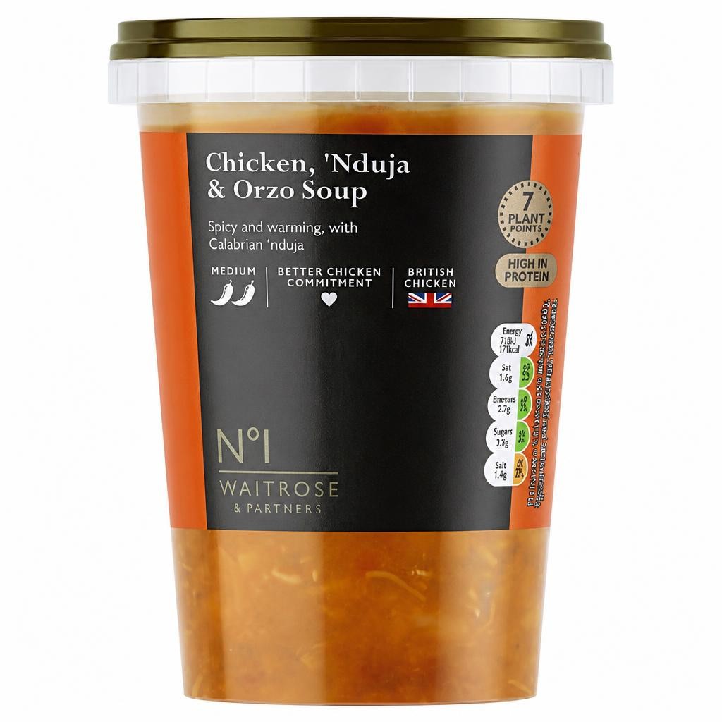 No.1 Chicken, 'Nduja & Orzo Soup
